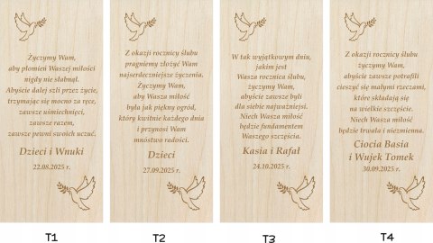 Drewniane pudełko na rocznicę ślubu z grawerem Jubileusz Złote Gody