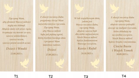 Drewniane pudełko na rocznicę ślubu z grawerem Jubileusz Złote Gody