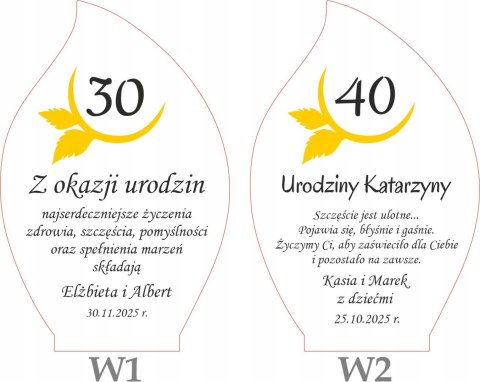 Elegancka statuetka z grawerem w etui Prezent na urodziny 30 40 50 60 70