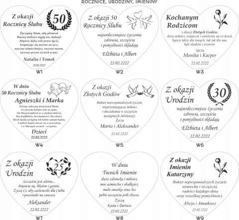 PREZENT PODZIĘKOWANIE NA ROCZNICĘ ŚLUBU ZŁOTE GODY