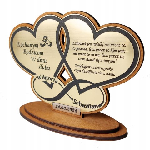 Podziękowanie dla Rodziców na ŚLUB WESELE ROCZNICĘ ZŁOTE GODY