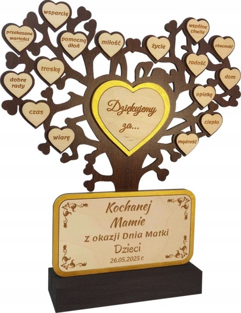 Prezent na Dzień Matki Drzewko z Grawerem Personalizowany Upominek dla Mamy