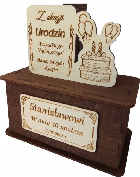 Prezent na Urodziny - Drzewko z Serduszkami Statuetka PERSONALIZOWANA 1-99