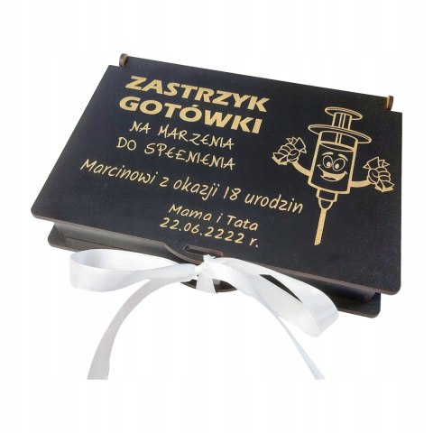 Pudełko Zastrzyk Gotówki Prezent na Urodziny 18 20 25 30 40