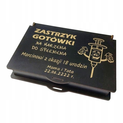 Pudełko Zastrzyk Gotówki Prezent na Urodziny 18 20 25 30 40