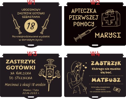 Pudełko Zastrzyk Gotówki Prezent na Urodziny 18 20 25 30 40