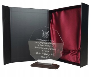 Statuetka podziękowanie dla nauczyciela w eleganckim etui dla Wychowawcy