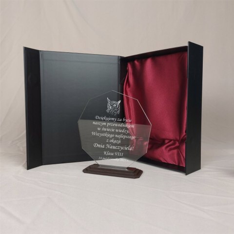 Statuetka podziękowanie dla nauczyciela w eleganckim etui dla Wychowawcy