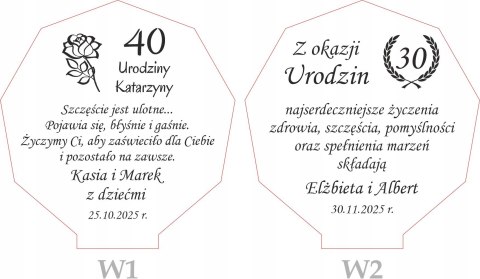 Statuetka z dedykacją wyjątkowy prezent urodzinowy w etui z grawerem 30 50