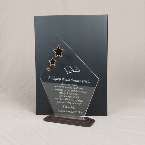 Wyjątkowy prezent upominek na Dzień Nauczyciela statuetka z etui GRAWER