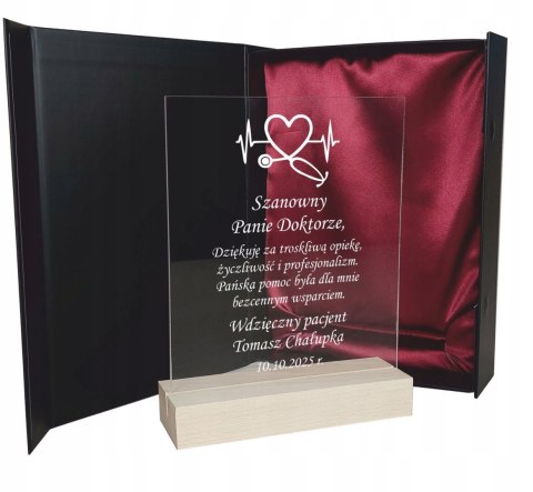 Elegancka statuetka Podziękowanie dla lekarza pielęgniarki położnej prezent