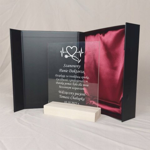 Elegancka statuetka Podziękowanie dla lekarza pielęgniarki położnej prezent