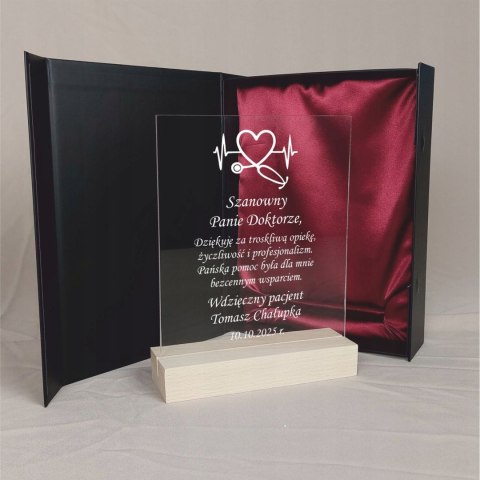 Elegancka statuetka Podziękowanie dla lekarza pielęgniarki położnej prezent