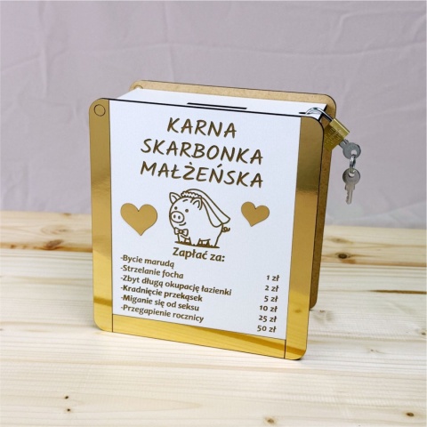 Karna Skarbonka Małżeńska Rocznica Ślubu Świnka