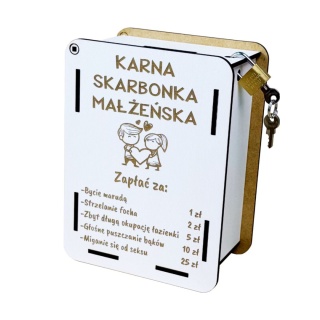 Karna Skarbonka Małżeńska - Śmieszny Prezent na Ślub i Wesele lub rocznicę