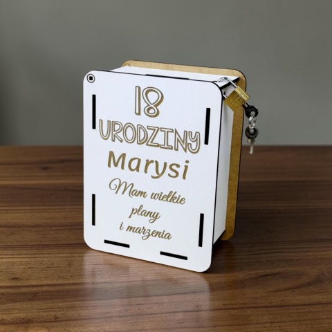 Elegancka skarbonka urodzinowa dla dziewczyny