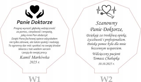 Podziękowanie dla lekarza położnej statuetka z dedykacją prezent upominek