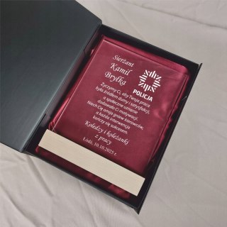 Podziękowanie dla policjanta statuetka z grawerem prezent awans Policja