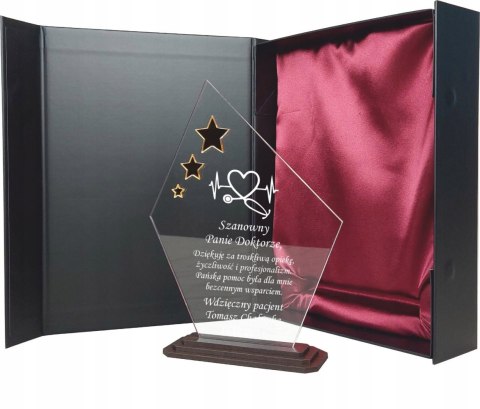 Prezent dla lekarza pielęgniarki elegancka statuetka Podziękowanie za pomoc