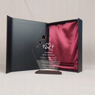 Prezent dla lekarza pielęgniarki elegancka statuetka Podziękowanie za pomoc