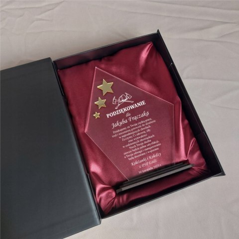 Prezent dla strażaka statuetka z dedykacją Straż Pożarna podziękowanie
