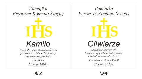 wzór 2 dla ramki komunijnej