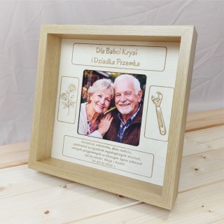 Personalizowana ramka ze zdjęciem Dzień Babci i Dziadka Prezent Upominek