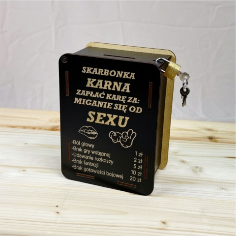 Skarbonka Karna Czarna Zabawny Prezent