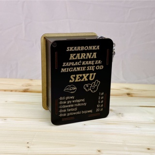 Skarbonka Karna Czarna Zabawny Prezent