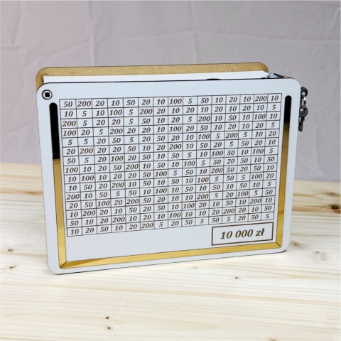 Skarbonka Wykreślana Oszczędzanie na prezent urodziny imieniny RÓŻNE KWOTY