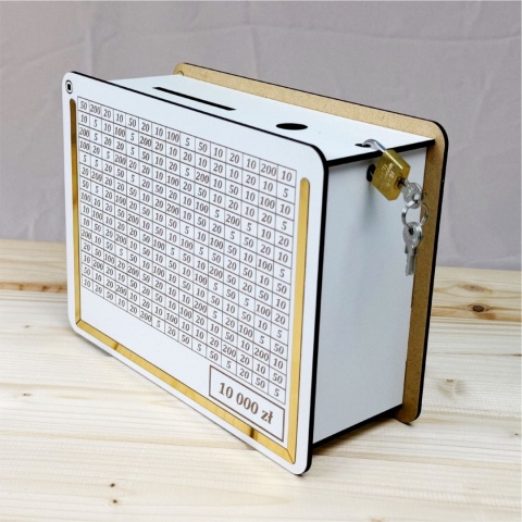 Skarbonka Wykreślana Oszczędzanie na prezent urodziny imieniny RÓŻNE KWOTY