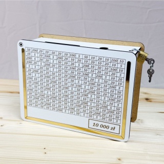 Skarbonka Wykreślana Oszczędzanie na prezent urodziny imieniny RÓŻNE KWOTY