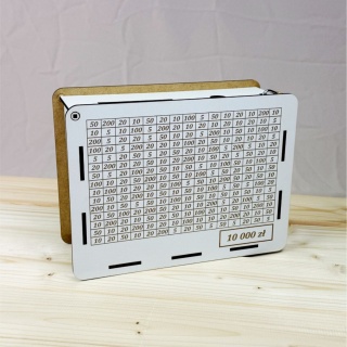 Skarbonka Wykreślana prezent na Urodziny z kłódką - Wybór kwot