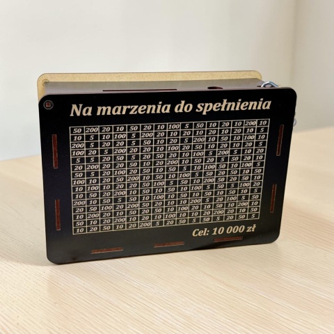 skarbonka wyzwanie oszczędzanie z grawerem