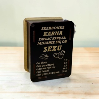 Skarbonka karna dla par z grawerem - zabawny prezent dla dorosłych
