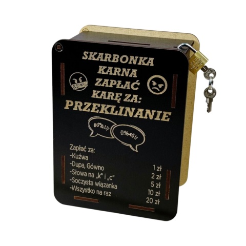 skarbonka karna za przeklinanie śmieszny prezent dla znajomych