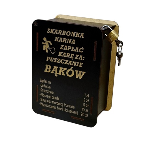 śmieszny gadżet skarbonka z grawerem na prezent