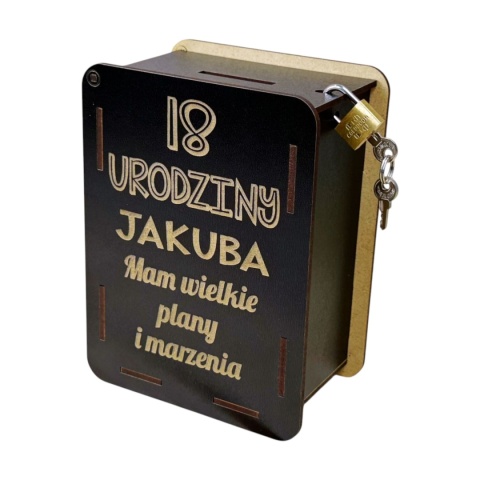 skarbonka na 18 urodziny personalizowana prezent dla chłopaka