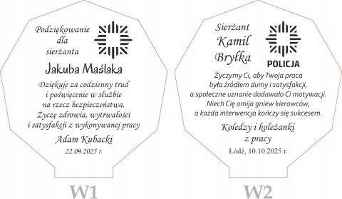 Statuetka Policja prezent dla policjanta podziękowanie nagroda upominek