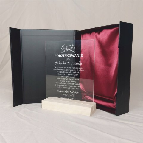 Statuetka Straż Pożarna prezent dla strażaka podziękowanie pamiątka grawer