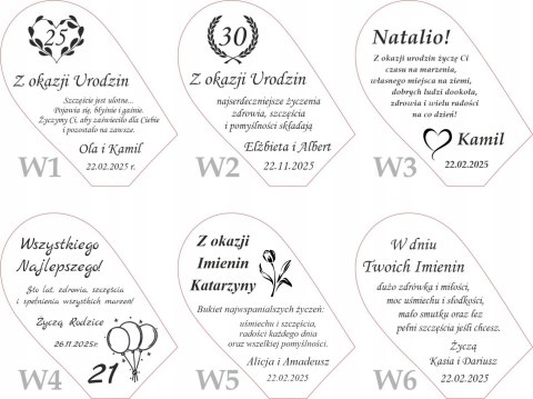 Statuetka z grawerem na urodziny Personalizowany Prezent Elegancki Upominek