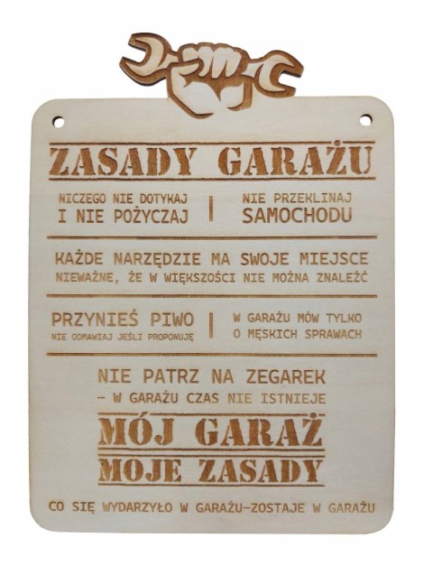 TABLICZKA ZASADY GARAŻU GRAWER PREZENT DLA DZIADKA