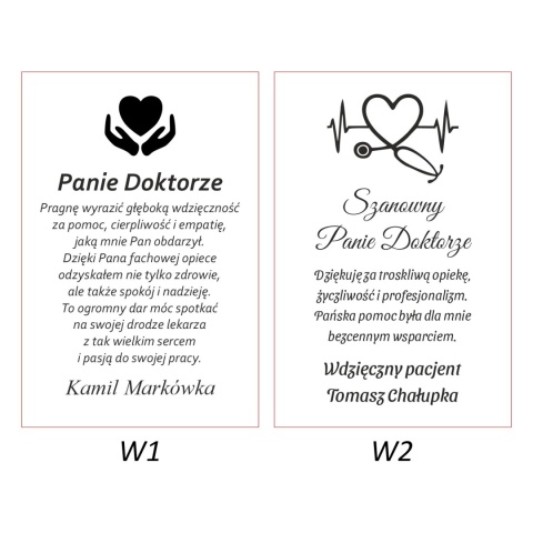 warianty tekstowe dla lekarza